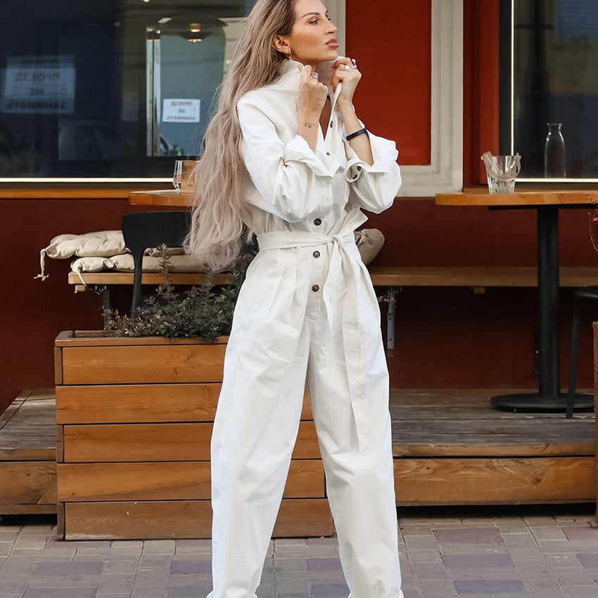 Ella – Timeless White Jumpsuit