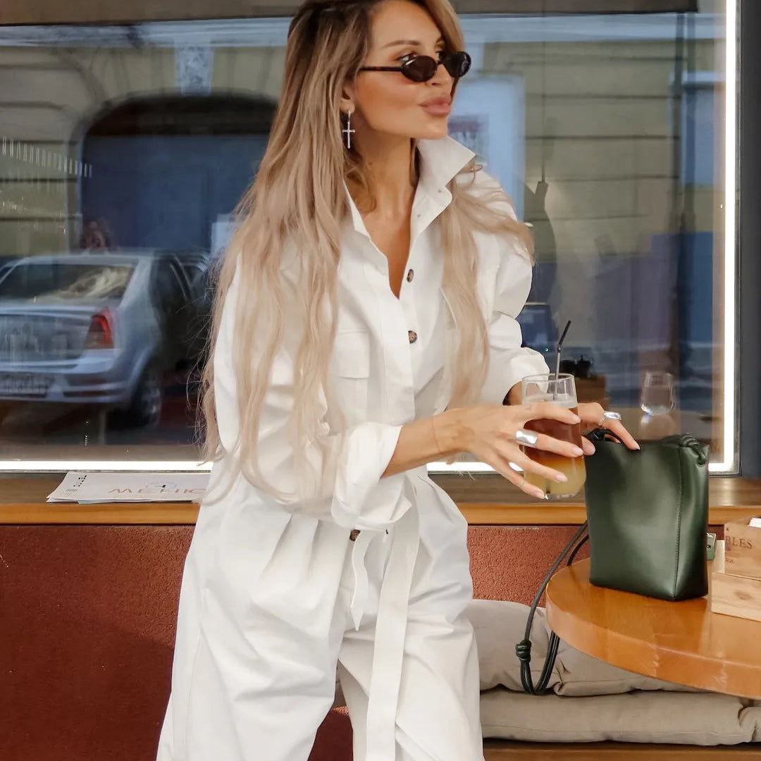 Ella – Timeless White Jumpsuit
