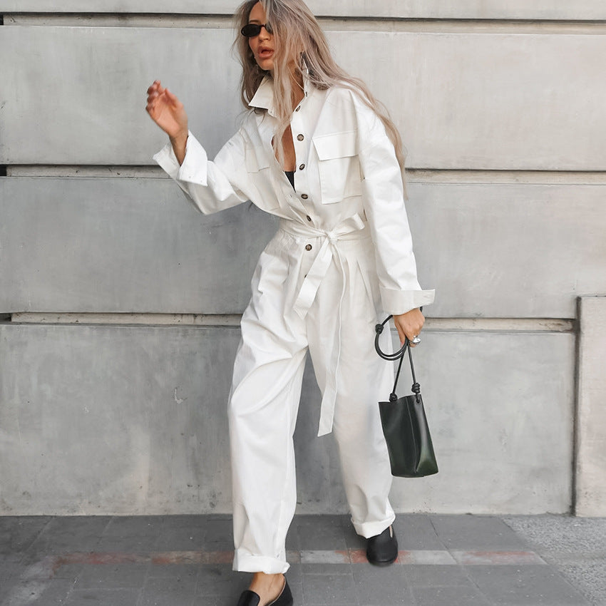 Ella – Timeless White Jumpsuit