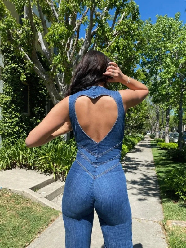 Chic Denim-Style Jumpsuit – A must-have for modern, effortless elegance