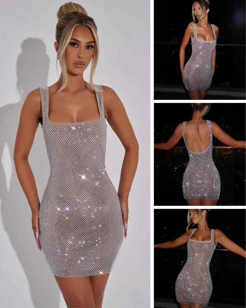 Livia Dress – Crystal Glow Evening Showstopper