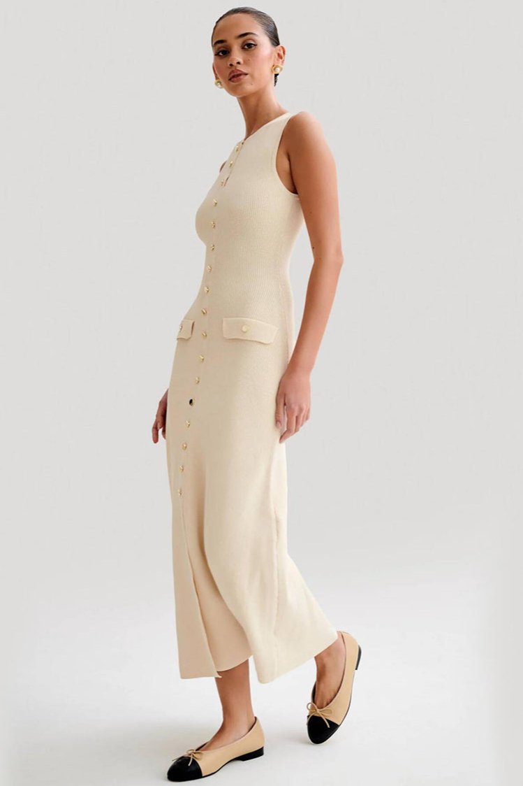 LuxeKnit | Sleek Knit Maxi Dress