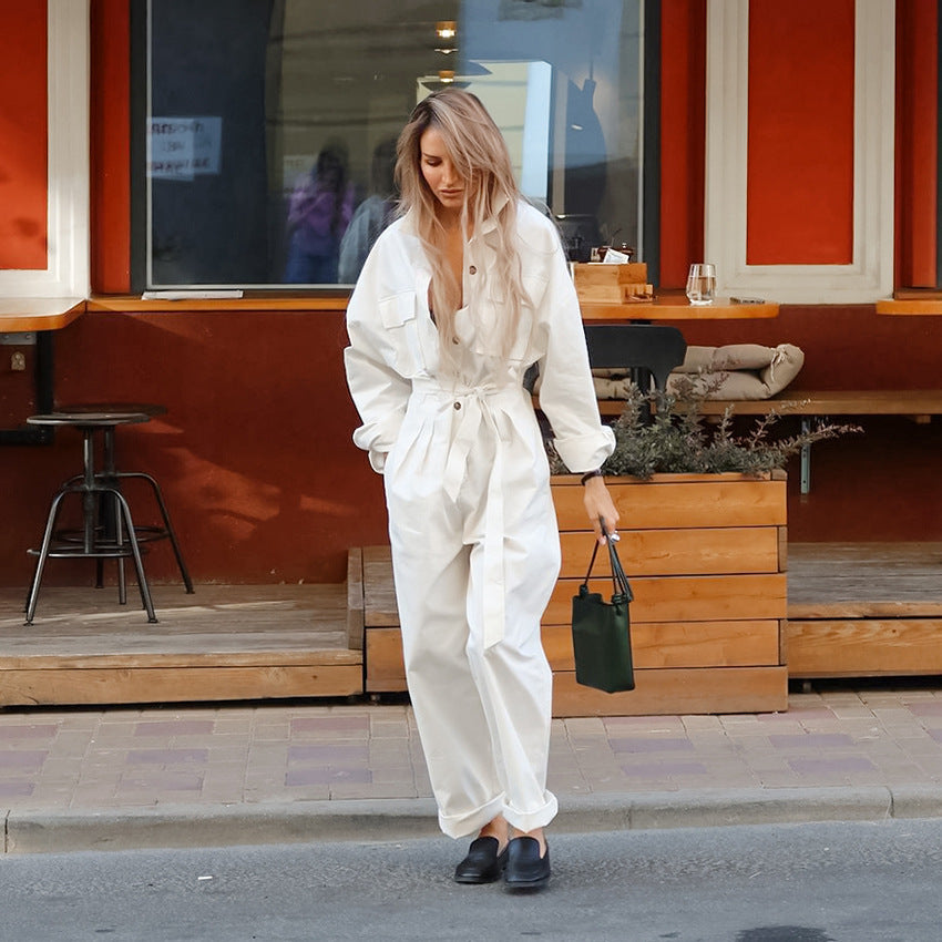 Ella – Timeless White Jumpsuit