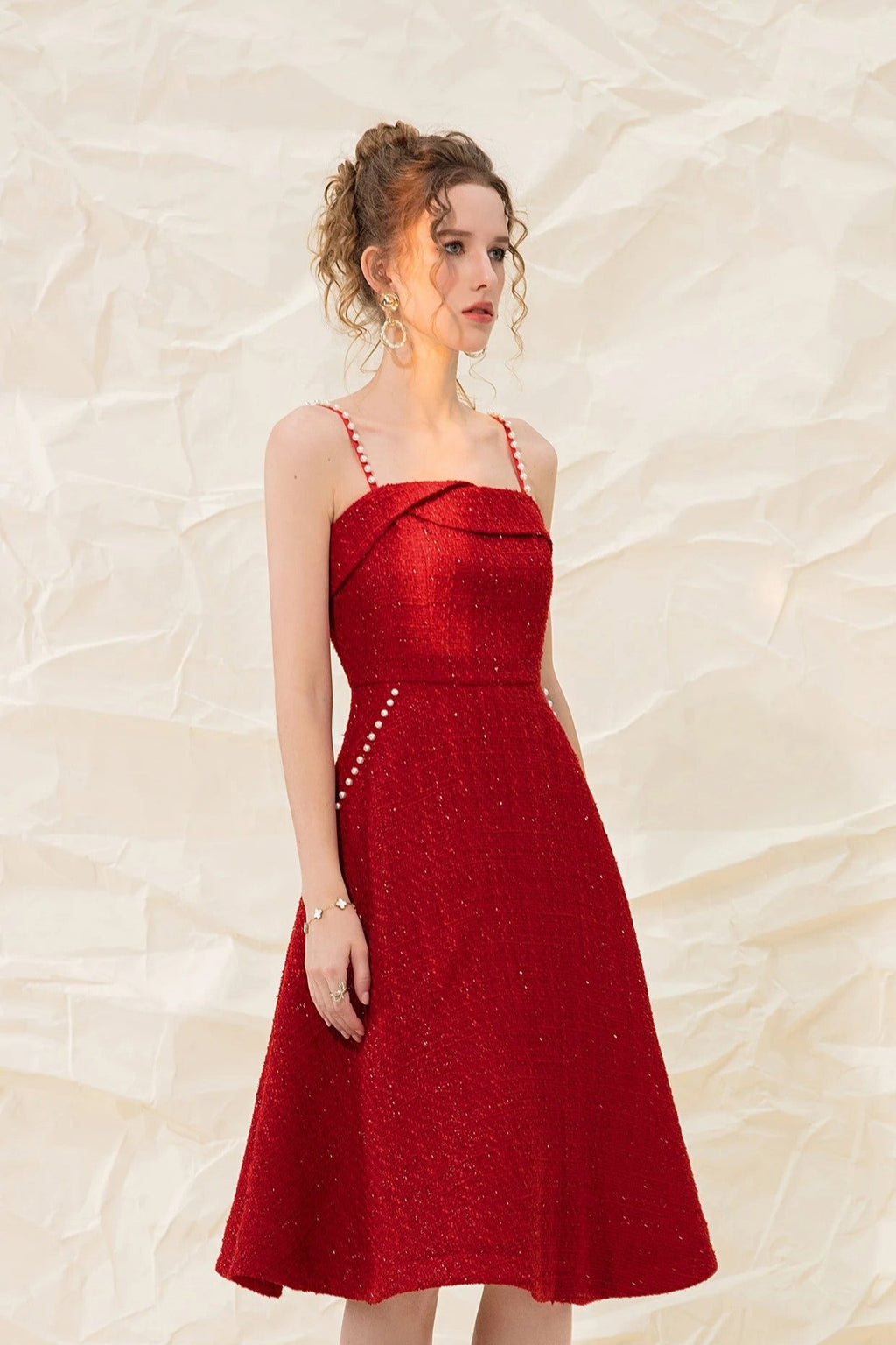 Retro Vintage Pearl Dress by Belvèza - FASHION CHAFRA